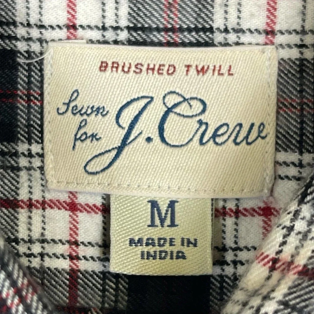 J.Crew Brushed Twill Button Up Long Sleeve Shirt Mens‎ M Slim Fit Multicolor